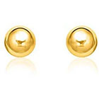Ice 14K Yellow Gold 5.0 mm Round Stud Earrings
