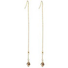 Target Dangle Earrings with Stones - Gold/Clear