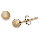 Target Gold Ball Stud Earrings in 10K Yellow Gold (4mm)