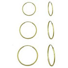 Target 3 Piece Hoop Earrings Set - Gold