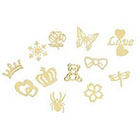Amazon 120 Gold Metal Manicure Nail Art Wheel Gems Decorations in 12 Designs By CheekyÂ®