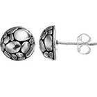 Journee Collection Sterling Silver Button Stud Earrings