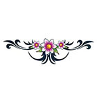 TattooGirlsRule Flower Design for Lower Back Temporary Tattoo (#D568)
