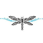 TattooGirlsRule Dragonfly for Lower Back Temporary Tattoo (#BR504)