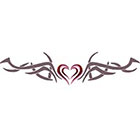 TattooGirlsRule Heart Design for Belly or Lower Back Temporary Tattoo (#BR566)