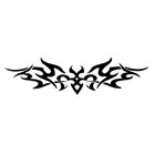 TattooGirlsRule Black Design for Back, Belly, Arm Temporary Tattoo (#D523)