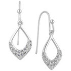 Target Sterling Silver Drop Dangle Earrings with Marquise Cubic Zirconia - Silver