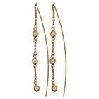 Target Fashion Earrings with Stones - Gold and Clear