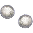 Blu Bijoux Textured Silver Button Earrings