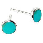 Target Sterling Silver with Inlay Stud Earrings - Turquoise