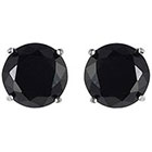 Target 3/4 CT. T.W. Tressa Round Cut Cubic Zirconia Prong Set Stud Earrings in Sterling Silver - Black