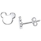 Disney Sterling Silver Mickey Mouse Post Earring - Silver (0.32