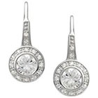 Journee Collection 1 5/8 CT. T.W. Round Cut Cubic Zirconia Bezel Set Earrings in Sterling Silver - Clear