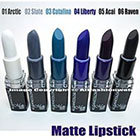 Kleancolor 6 Kleancolor Madly Matte Lipstick Set Bold Vivid White Black Lip Stick + Free Earring