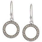 Target Silver Plated Open Circle Crystal Drop Earrings