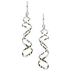 Target Dangle Earrings with Handcrafted Spiral - Gold/Silver