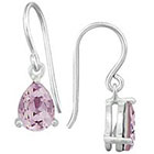 Target Pink Women's Sterling Silver Pear Antique Crystal Dangle Earring - Pink (8x6mm)