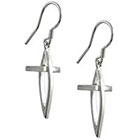 Target Sterling Silver 3D Cross Dangle Earrings