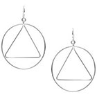 Target Sterling Silver Circle Triangle Dangle Earrings