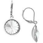 Target Round Lever Dangle Earring in Silver Plating (10mm)