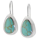 Target Sterling Silver Tear Drop Earrings with Inlay - Turquoise