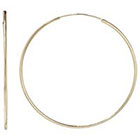Target Gold Over Silver 14K 41m Plain Hoop Earrings