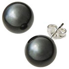 Target Sterling Silver Genuine Shell Pearl Earrings - Black