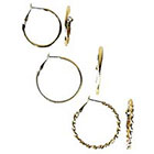 Target Textured Hoop Earrings Set - Gold