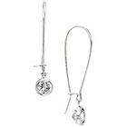 Target Kidney Wire Drop Earring with Round Stone - Silver/Clear