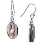 Target Sterling Silver Abalone Shell Oval Drop Earrings - Multicolor