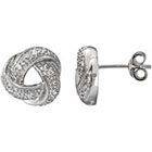 Kohl's Sterling Silver 1/10-ct. T.W. Diamond Love Knot Button Stud Earrings