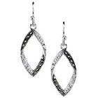 Target Silver Plated Marcasite and Crystal Drop Earring - 33mm
