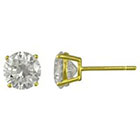 Target Round Stud Earring - Gold (8mm)