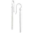 Target Silver Plated Crystal Stick Dangle Ear