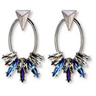 Target 8OR 8 Other Reasons Dangle Post Earrings with Stones in Silver Setting - Blue