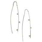 Target Pull-Through Earring with Stones - Silver