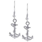 Journee Collection Sterling Silver Anchor Earrings