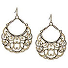 Target Etched Metal Chandelier Earring - Gold