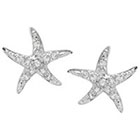 Tressa Collection Cubic Zirconia Starfish Pave Earrings in Sterling Silver
