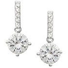 Journee Collection 1 3/4 CT. T.W. Round Cut Cubic Zirconia Basket Set Earrings in Sterling Silver - Clear