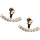 Ily Couture Crescent Pearl Ear Jackets
