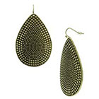 Target Dangle Earrings with Domed Dot Texture - Gold