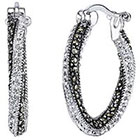 Target Silver Plated Marcasite and Crystal Twist Earring