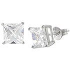 Tressa Collection Cubic Zirconia Square Stud Earrings