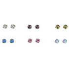 Target 6 Stud with Glass Stones - Multicolored