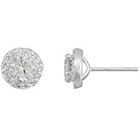 Target Silver Plated Cubic Zirconia Small Round Earrings