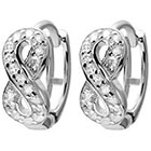 Target 1/4 CT. T.W. Tressa Collection Round Cut Cubic Zirconia Pave Set Hoop Earrings - Silver