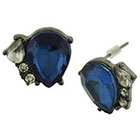 Target Casted Stud Earrings with Stones - Blue