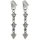 Target Fashion Front Back Earrings with Stones - Silver