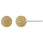 Target Silver Plated Crystal Champgne 10mm Ball Stud Earrings